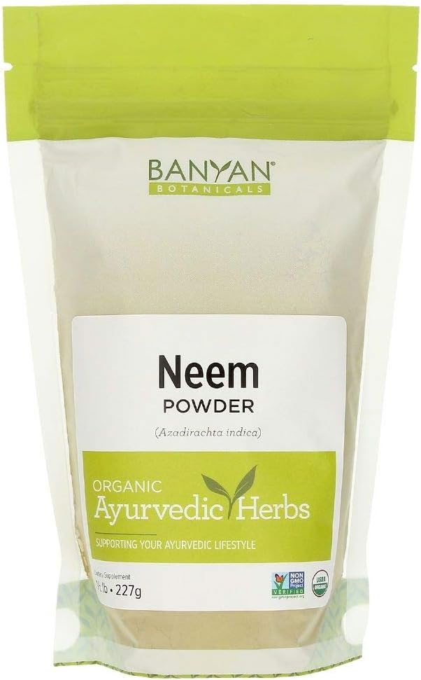 Banyan Botanicals Neem Powder 1/2 lb – Organic Purifying Herb for Skin & Blood