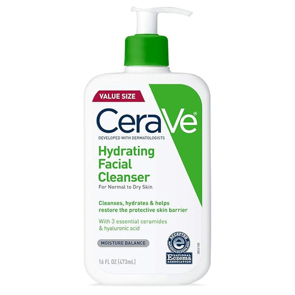 CeraVe Organic Hydrating Cleanser for Dry Skin – 3 Essentials