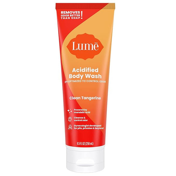 Lume Clean Tangerine Body Wash – 24HR Odor Control