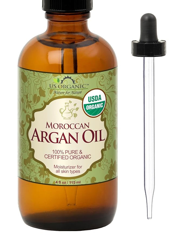 US Organic 100% Pure Moroccan Argan Oil 4oz