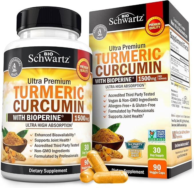 Extreme Organics- Turmeric Curcumin 1500mg Joint Support Capsules